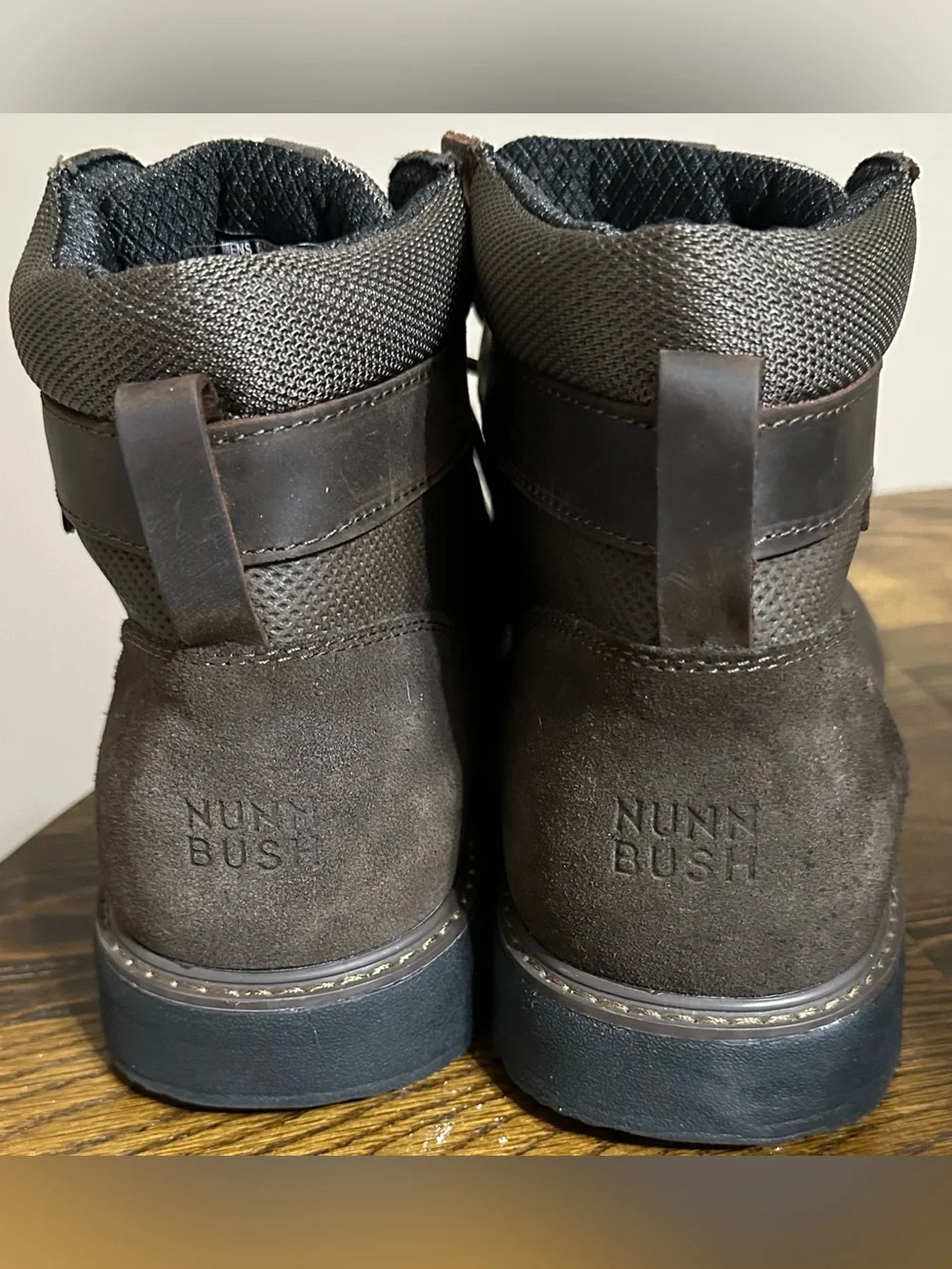 Nunn Bush Dark Brown Leather Lace-Up Work Boot